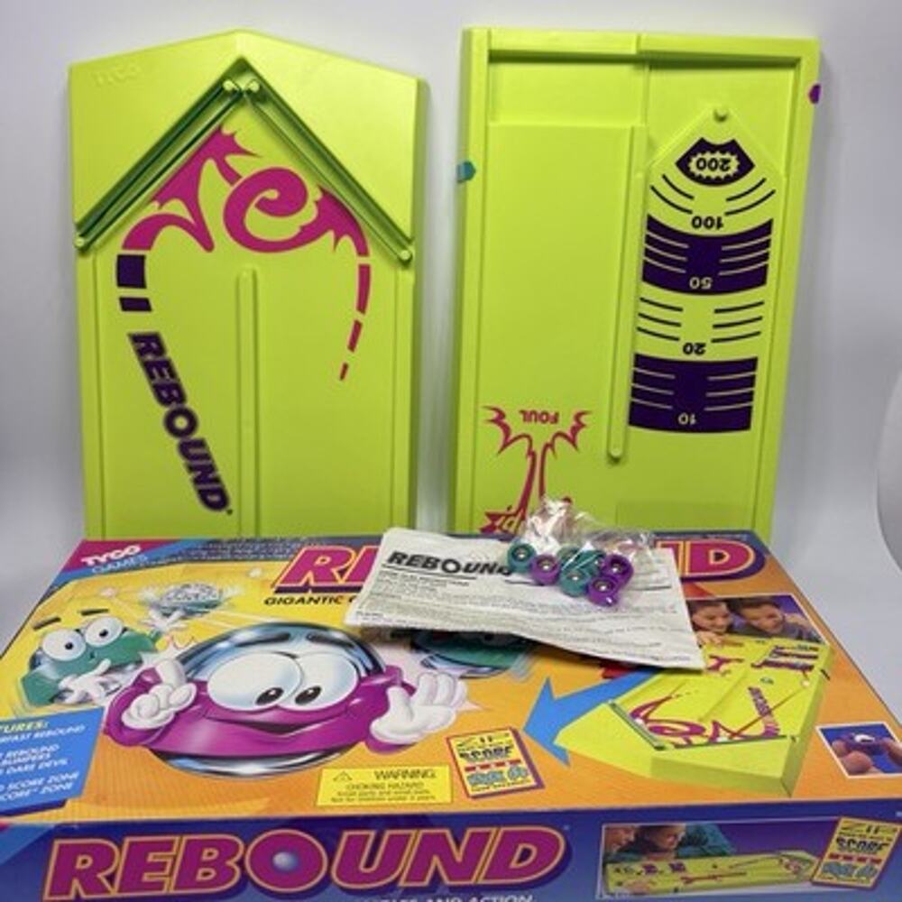 Vintage 1994 Tyco Rebound Skill Action Game Rubber Bands Instructions